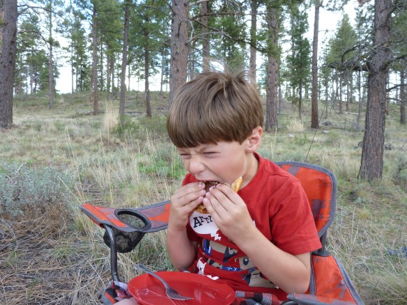 Fueling up before the evening hatch